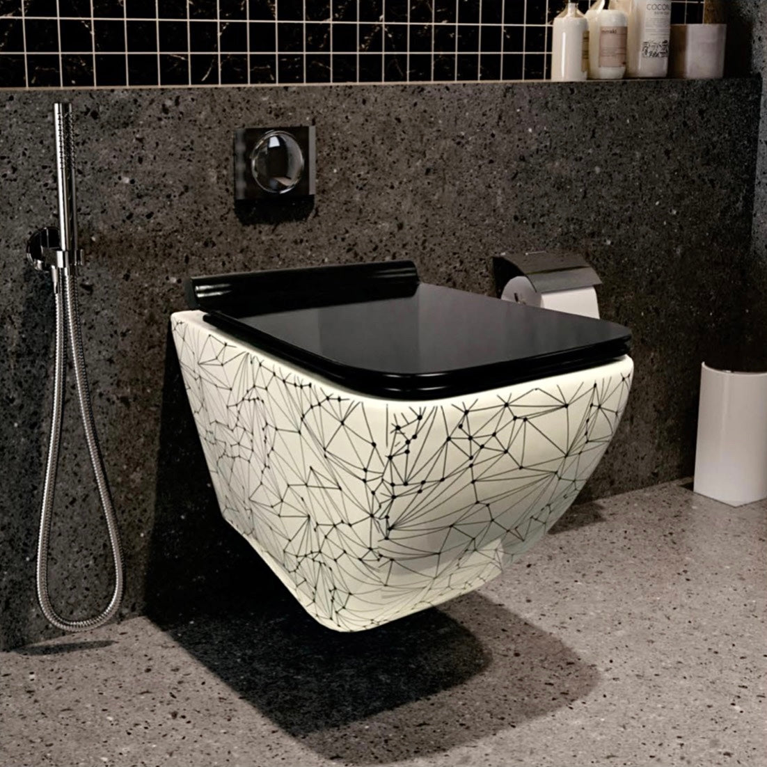 Ceramic Wall Hung Toilet or Wall Mounted Closet With Soft Close Seat C